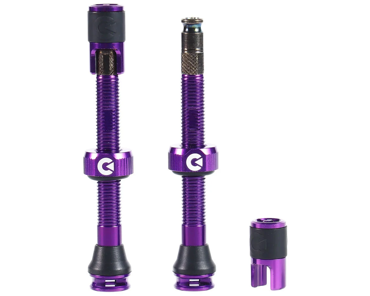 Clik Tubeless Valve Set (Cosmic Purple) (Pair) (50mm)